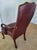 Burgundy Naugahyde Queen Anne Open Armchair - Late 20th Century For Sale In San Diego - Image 6 of 11