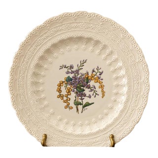 Vintage Spode Bermuda Flowers Pigeon Berry 9 Inch Floral Plate England For Sale