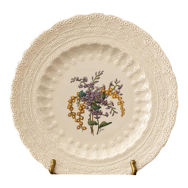 Vintage Spode Bermuda Flowers Pigeon Berry 9 Inch Floral Plate England For Sale