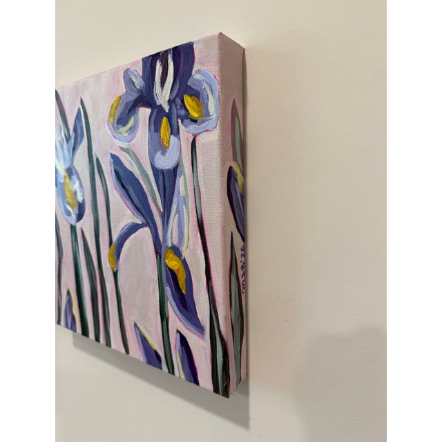 2020s Modern Abstract Floral Acrylic Painting on Canvas, Signed, Framed, Dated For Sale - Image 5 of 6