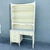 Desk: 46.25”w, 18”d, 30.25”h Hutch: 46.25”w, 10.25”d, 52.5”h A charming vintage Thomasville desk and hutch featuring faux...