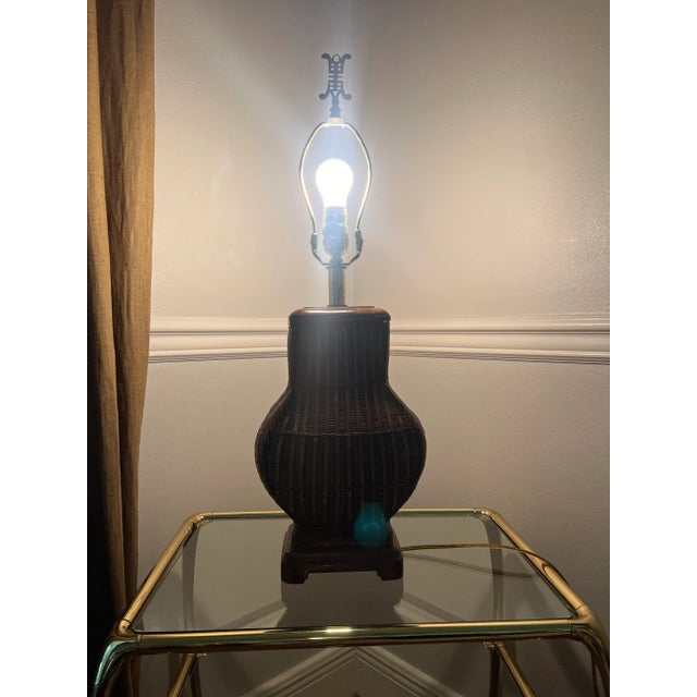 Early 20th Century Bamboo Ikebana Table Lamp For Sale - Image 10 of 10