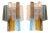 Multicolored Squared Murano Glass Wall Sconces, Set of 2 For Sale