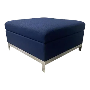 2013 Dark Blue Luna Stars Fabric Ottoman by Martin Brattrud