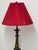 Gold Antique Brass Cherub Table Lamp with Fabric Shade from Unbekannt, 1950s For Sale - Image 8 of 10