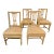 Set of 4 Late 19th C. Swedish Carved and Painted Side Chairs For Sale
