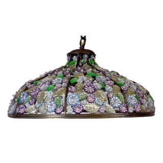 Burnished Brass and Crystal Chandelier from Palwa, 1950s For Sale