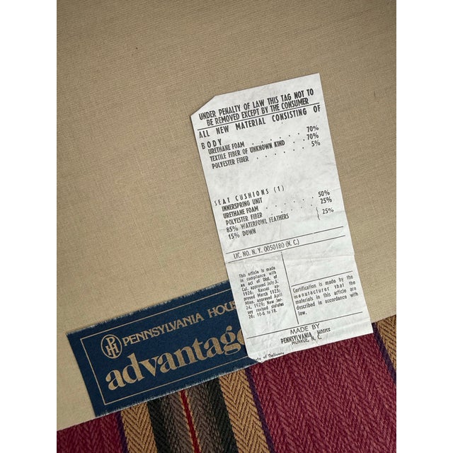 Late 20th Century Pennsylvania House Wingback Chair With Ottoman For Sale - Image 9 of 12