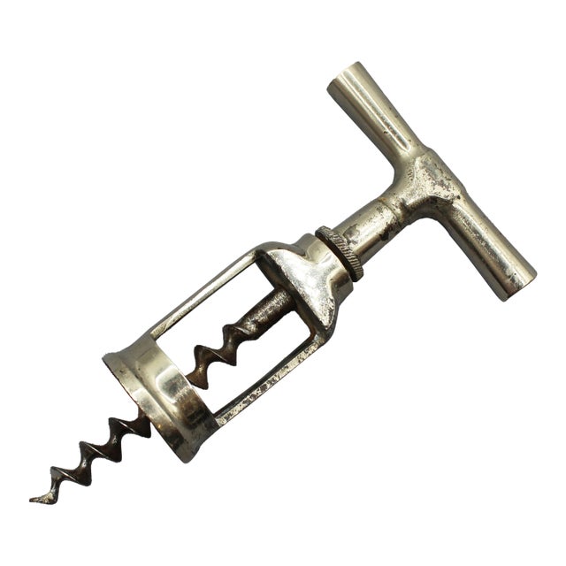 Early 20th Century Nickle on Steel Ballbearing Corkscrew For Sale