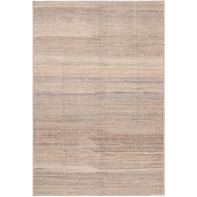 Nazmiyal Collection Decorative Soft Color Modern Moroccan Area Rug For Sale