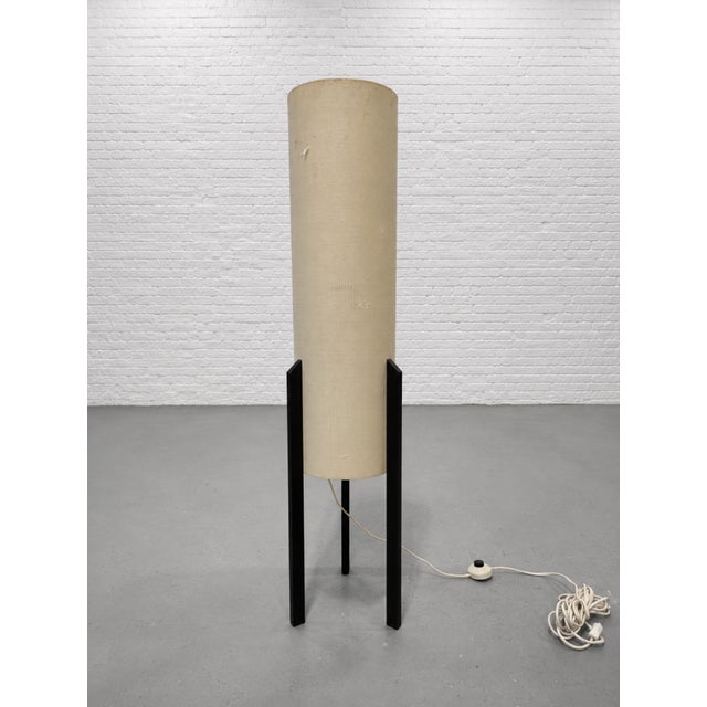1960s Mid Century Modern Floor Lamp | Mid Century Modern Danish Rocket Floor Lamp Attributed to Dame & Co., Denmark C. 1950’s For Sale - Image 5 of 14
