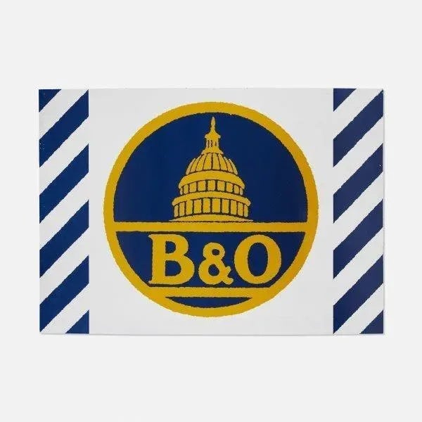 Modern 1987 B & O Panel from the Union Train Station Installation in Hartford, Connecticut For Sale - Image 3 of 3