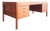 Mid-Century Modern Teak Executive Desk with Leather Inlay, 1970s For Sale