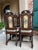Set 4 Antique French Dining Chairs Barley Twist Renaissance Carved Oak Green 1900 For Sale - Image 11 of 18