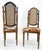 Berkey & Gay Set of 4 Bright floral Upholstery Cane Backs Turned Oak Legs Dining Chairs MINT! For Sale - Image 4 of 15