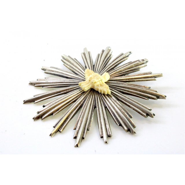 Silver Relief Splendor with Holy Spirit and Suspension Ring For Sale - Image 3 of 6