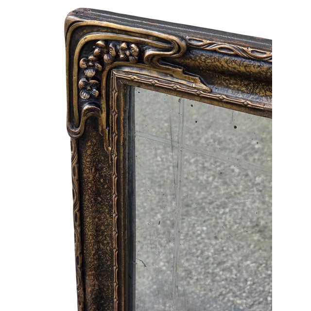19th Century Art Deco Hand Painted Gilded Fireplace Mirror. For Sale - Image 4 of 18