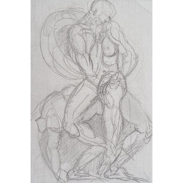 Auguste Rodin, Ombres et Lutte de Jacob avec l'ange, Etching For Sale - Image 6 of 8