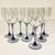 Hollywood Regency 1970s Vintage Hollywood Regency Chippendale Lavender Cut to Clear Wine Glasses - Set of 8. For Sale - Image 3 of 10