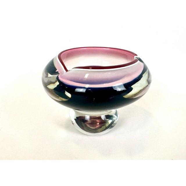 Bohemian Art Glass Ashtray by Josef Hospodka for Chribska Glassworks, 1960s For Sale - Image 4 of 9