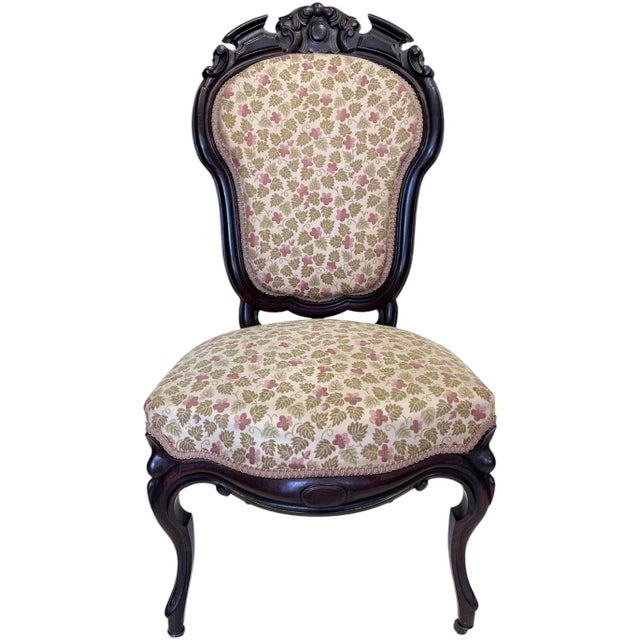 Mid 19th Century Antique American Ballon-Back Rosewood Chairs. Set of 4 For Sale - Image 4 of 14