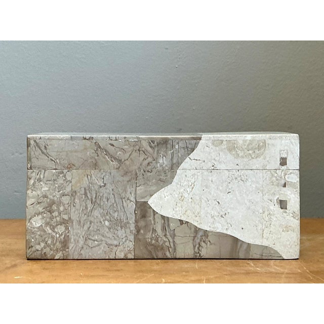 Vintage Tessellated Stone Box For Sale In West Palm - Image 6 of 14