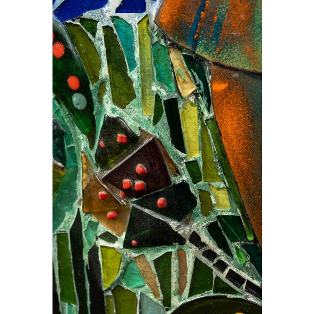 Framed Fairy Tale-Motif Stained Glass Assemblage Mosaic For Sale - Image 15 of 17