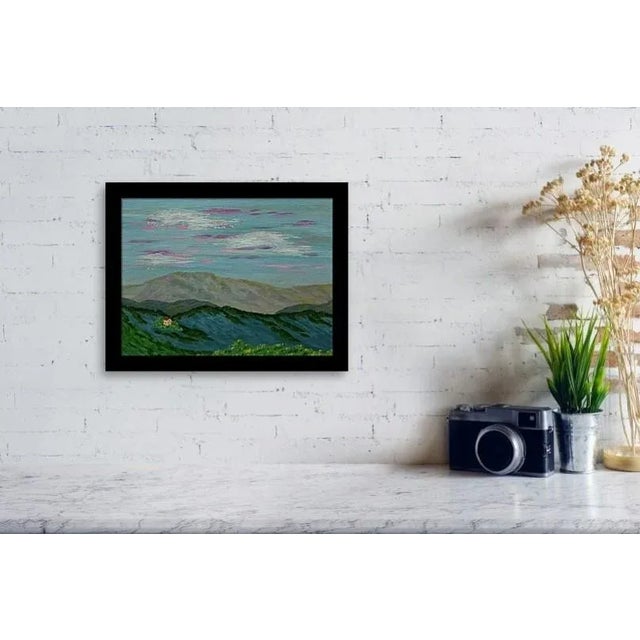 Textile "Home in the Hills" Contemporary Original Landscape Painting by Deb Bossert For Sale - Image 7 of 7