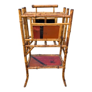 English Bamboo Magazine Stand 19th Century For Sale