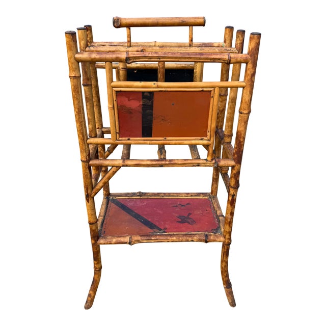 English Bamboo Magazine Stand 19th Century For Sale