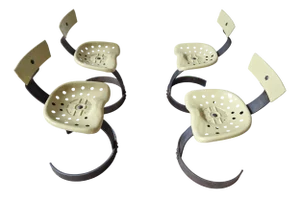 Postmodern Metal Tractor Seat Chairs, 1990, Set of 4