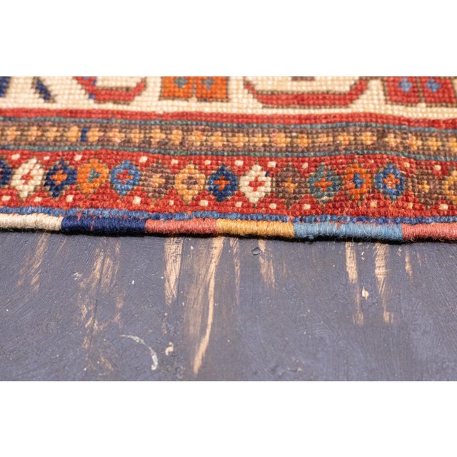 Textile Antique Persian Afshar Rug 4'1" X 5’6" For Sale - Image 7 of 12