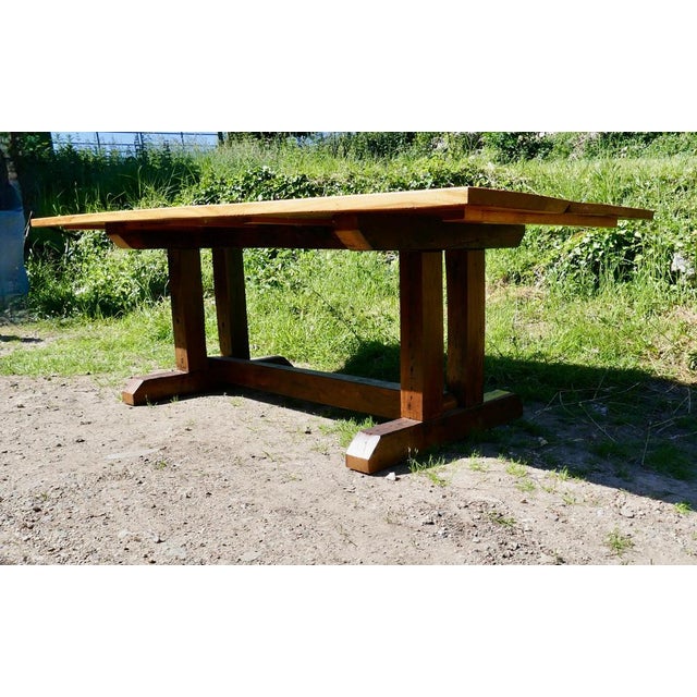 1920s English Rustic Elm Barn Table, 1920s For Sale - Image 5 of 12