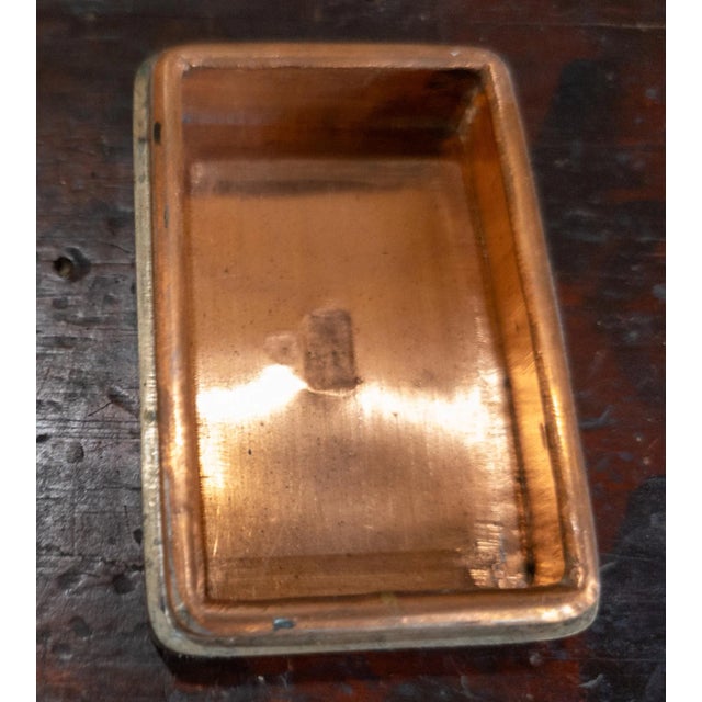 19th Century Chinese Paktong Scholar's Inkstone Box With Engraved Landscape For Sale - Image 13 of 15