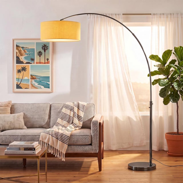 The Float Arc Lamp is a modern arc lamp with a black nickel steel frame, designed by Peter Morelli in 1960. Its sweeping,...