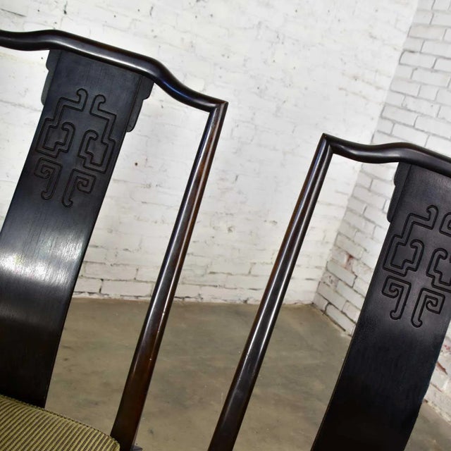Late 20th Century Chin Hua Dining Chairs 4 Side & 2 Armchairs by Raymond K. Sobota for Century Furniture - Set of 6 For Sale - Image 6 of 12