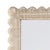Spritely Home Accent Furniture Flora 32 in. W x 69.5 in. H Rectangular Scalloped Rattan Floor Mirror, Off-White For Sale - Image 4 of 8