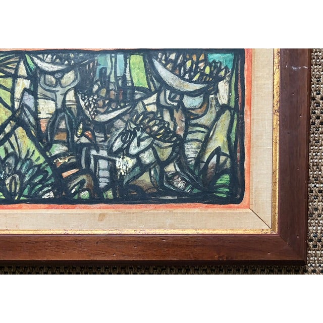Mid 20th Century Mid Century American Abstract Oil Painting by Listed Artist Samuel Marcus Adler, Signed For Sale - Image 5 of 7