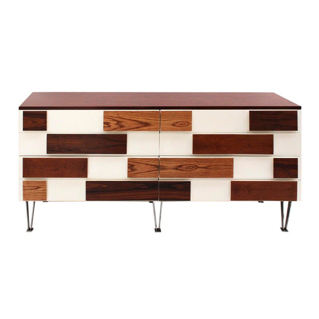 Wood Italian Sideboard in Wood with Steel Legs, 1990 For Sale - Image 7 of 13