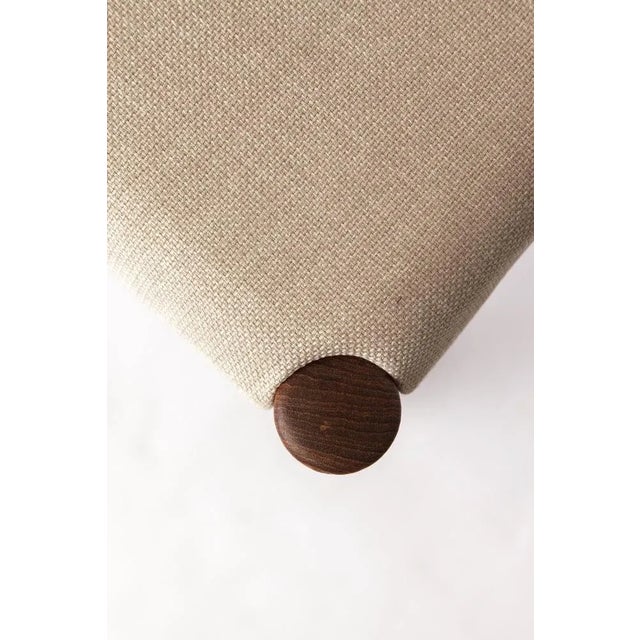 Mid-Century Oak Dining Chair with Light Grey Upholstery, 1960s, in Good conditions. Designed 1960 to 1969