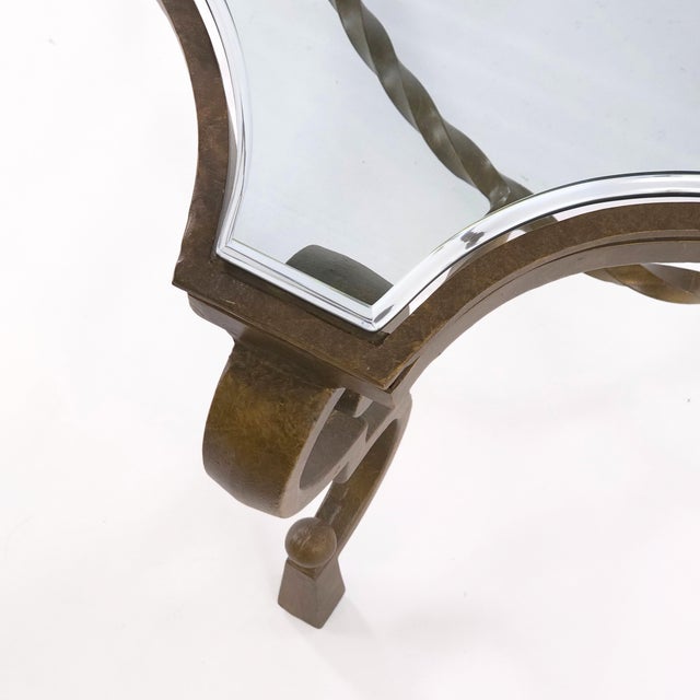 1940s French Art Deco Coffee Table in the Style of Gilbert Poillerat For Sale In Phoenix - Image 6 of 11