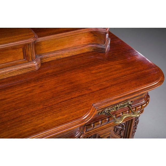 Neo-Baroque German Buffet Cabinet in Walnut & Mahogany, 1890s For Sale - Image 12 of 18