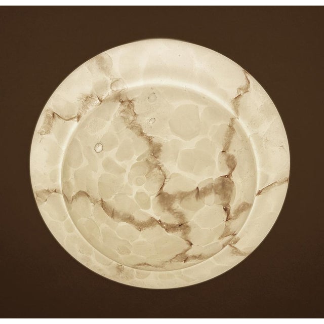 Art Deco Pendant Light in Marble Glass, 1930s For Sale - Image 12 of 14