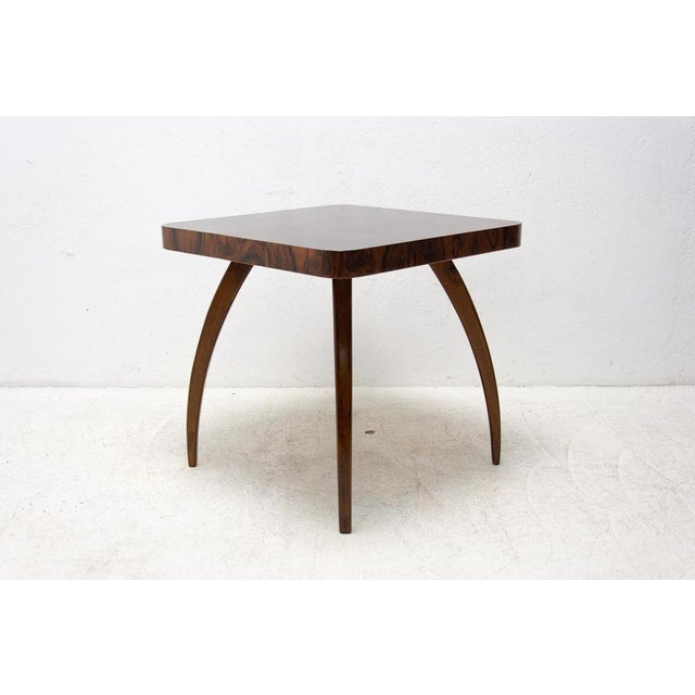 Walnut Spider Table H 259 attributed to Jindřich Halabala, 1950s For Sale - Image 3 of 14