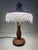 Retro Wood Grain Crystal Table Lamp For Sale - Image 4 of 12