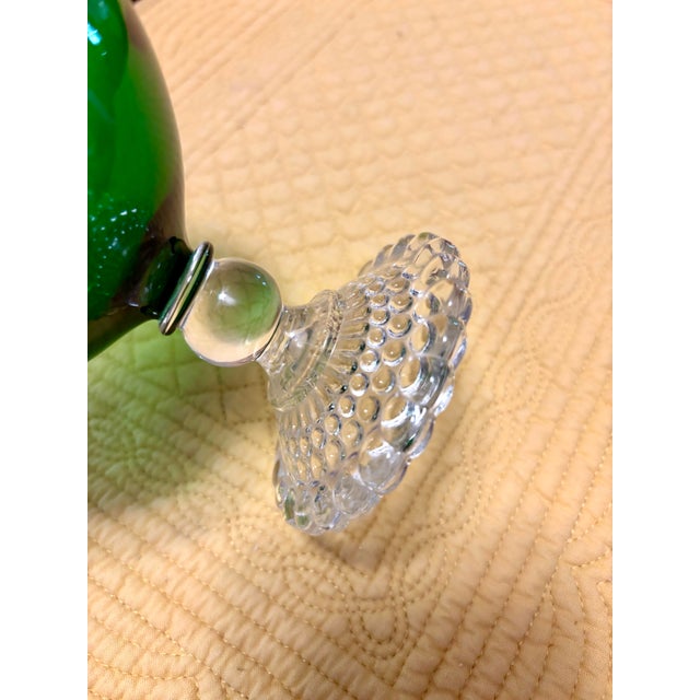 Glass Vintage Anchor Hocking Burple Green Champagne Coupe Sherbet Glasses - Set of 4 For Sale - Image 7 of 7