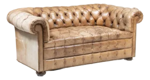 Late 20th Century Leather Tufted Chesterfield Sofa