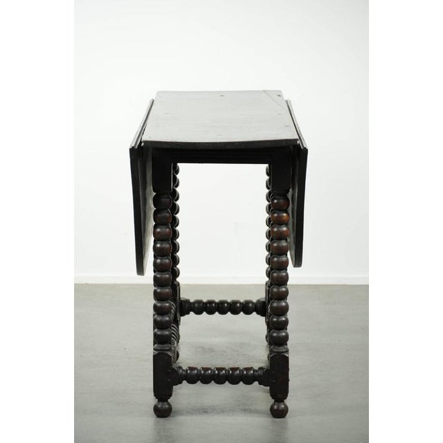 Antique English Oak Gateleg Table, 1800s For Sale - Image 3 of 17