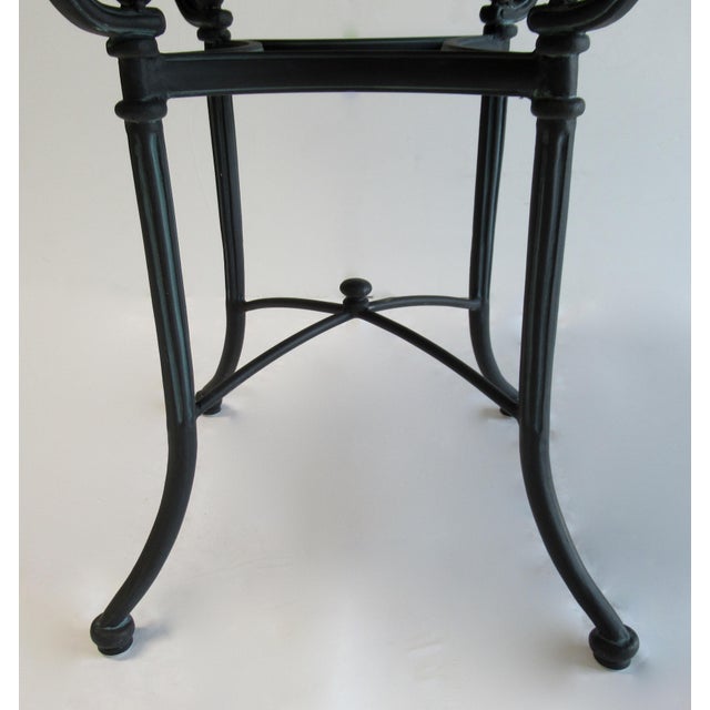 Vintage Woodard "Landgrave" Cast Aluminum Round Dining Table Chairish