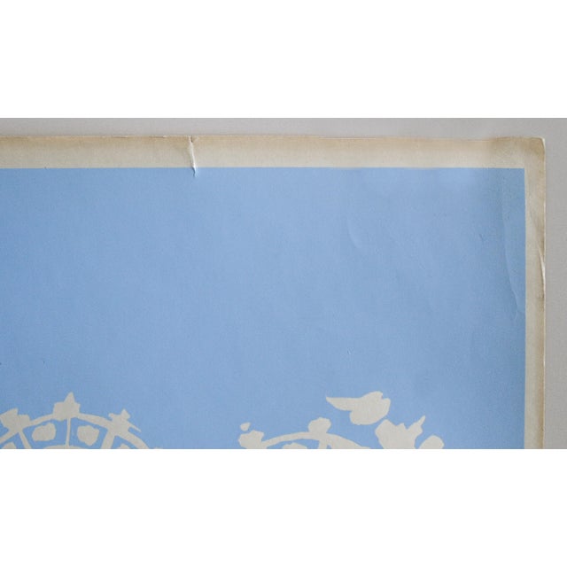 1963 Danish Poster, Bunbury at the Carriage Theater (Blue Version) by Bjorn Winblad For Sale - Image 6 of 6